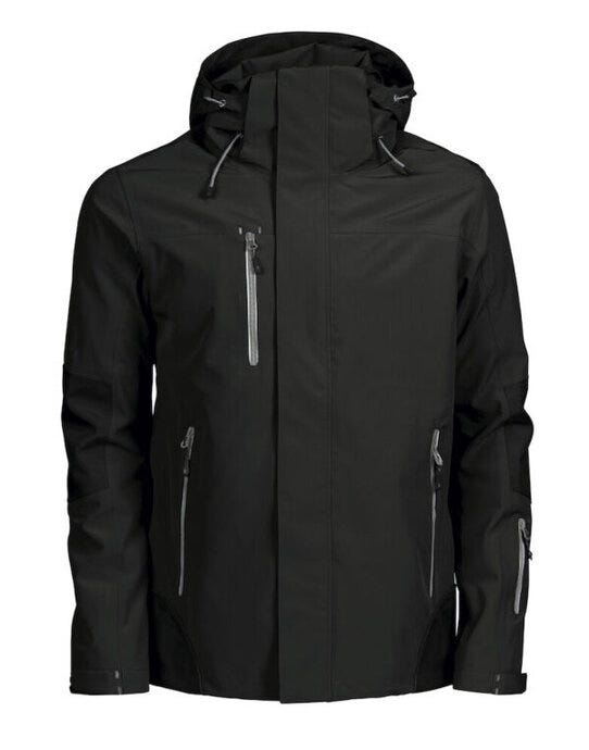 James Harvest HAR2131038 Islandblock Shell Jacket - Black