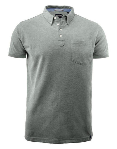 James Harvest HAR2135030 Larkford Pique Polo Shirt - Grey Melange