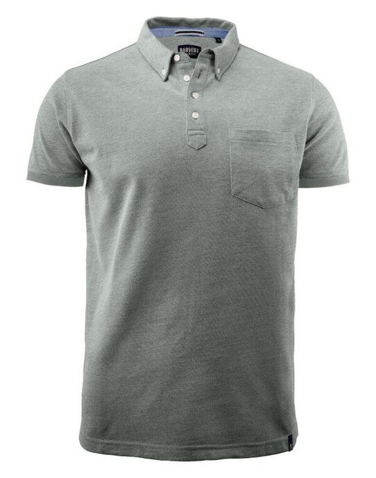 James Harvest HAR2135030 Larkford Pique Polo Shirt - Grey Melange