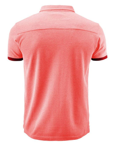 James Harvest HAR2135030 Larkford Pique Polo Shirt - Red Melange