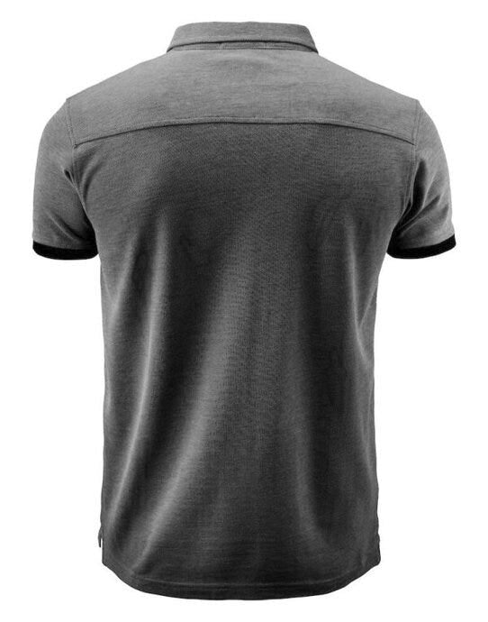 James Harvest HAR2135030 Larkford Pique Polo Shirt - Black Melange