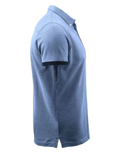 James Harvest HAR2135030 Larkford Pique Polo Shirt - Light Blue Melange