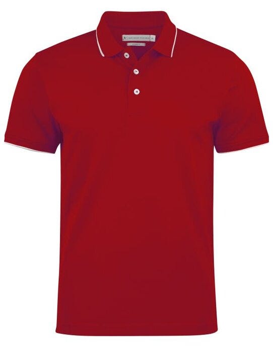 James Harvest HAR2135036 Greenville Modern Polo - Red