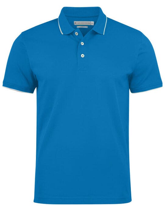 James Harvest HAR2135036 Greenville Modern Polo - Bright Blue