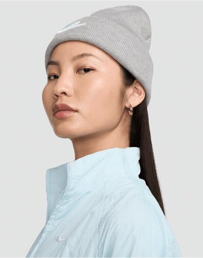 Nike HF0186 Peak Beanie - Dark Grey Heather/White