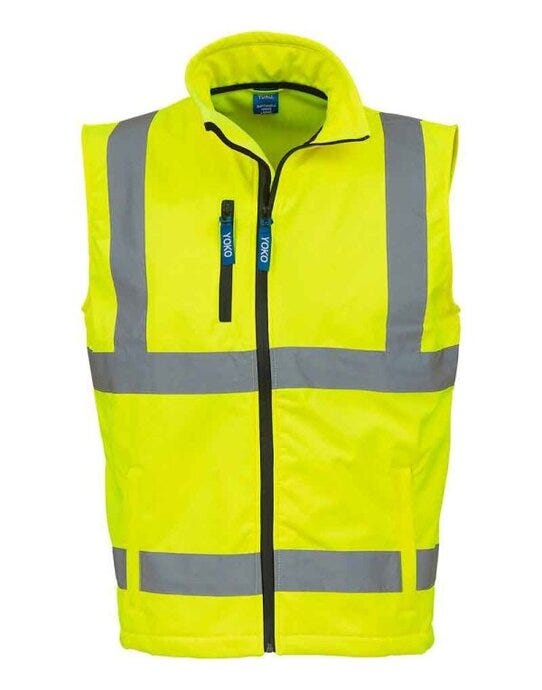 Yoko HV006 Hi Vis Softshell Bodywarmer - Hi-Vis Yellow