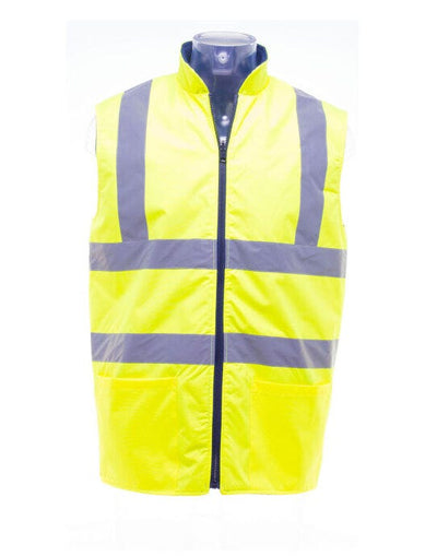 Yoko HV008F Hi-Vis Reversible Fleece Vest - Hi-Vis Yellow