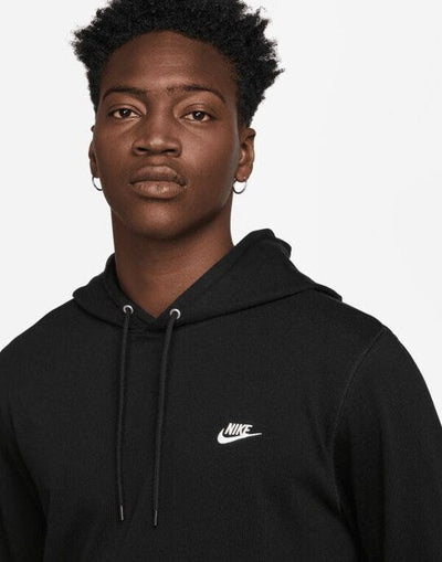 Nike HV1151 Club Knit Hoodie - Black/White