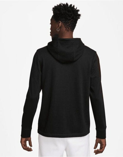 Nike HV1151 Club Knit Hoodie - Black/White