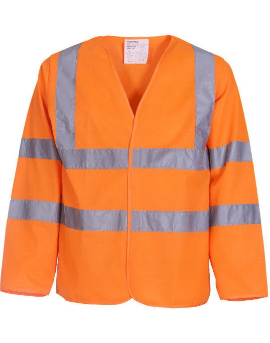 Yoko HVJ200 Hi-Vis Long Sleeve Vest - Hi Vis Orange