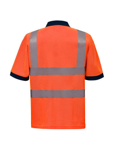 Yoko HVJ210-3M Hi-Vis Short Sleeve Polo Shirt - Hi Vis Orange
