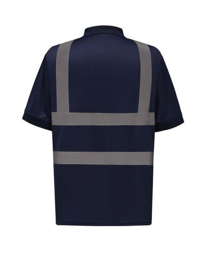 Yoko HVJ210-3M Hi-Vis Short Sleeve Polo Shirt - Navy