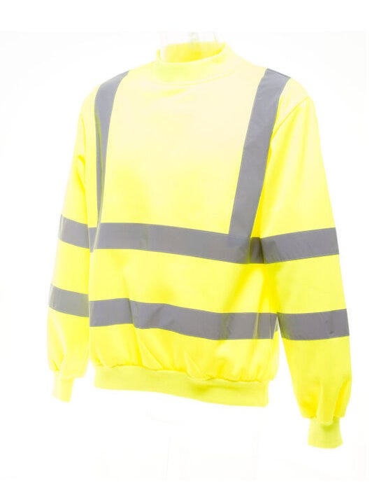 Yoko HVJ510 Hi-Vis Heavyweight Sweatshirt - Hi-Vis Yellow