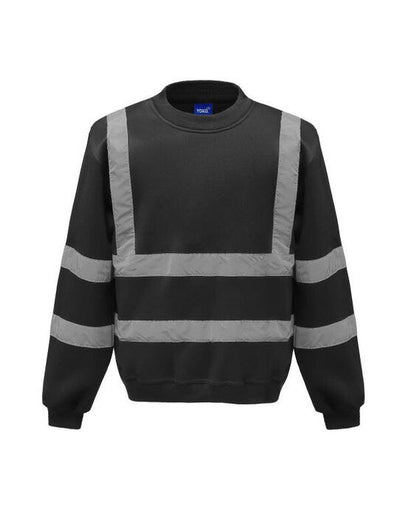 Yoko HVJ510 Hi-Vis Heavyweight Sweatshirt - Black