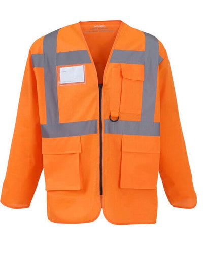 Yoko HVJ800 Executive Long Sleeve Waistcoat - Hi Vis Orange