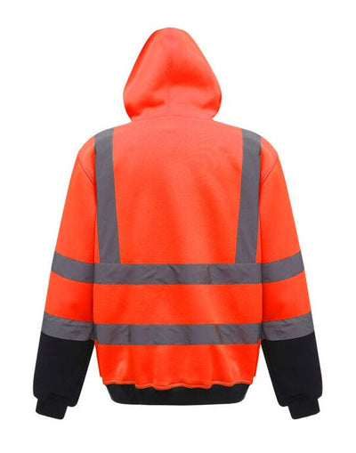 Yoko HVK05 Hi-VIs Hoodie - Hi Vis Orange/Navy