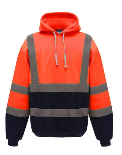 Yoko HVK05 Hi-VIs Hoodie - Hi Vis Orange/Navy