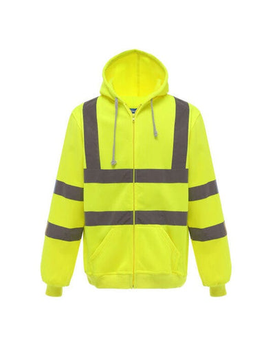 Yoko HVK07 Hi Vis Zipped Hoodie - Hi-Vis Yellow
