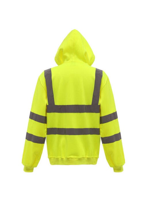 Yoko HVK07 Hi Vis Zipped Hoodie - Hi-Vis Yellow
