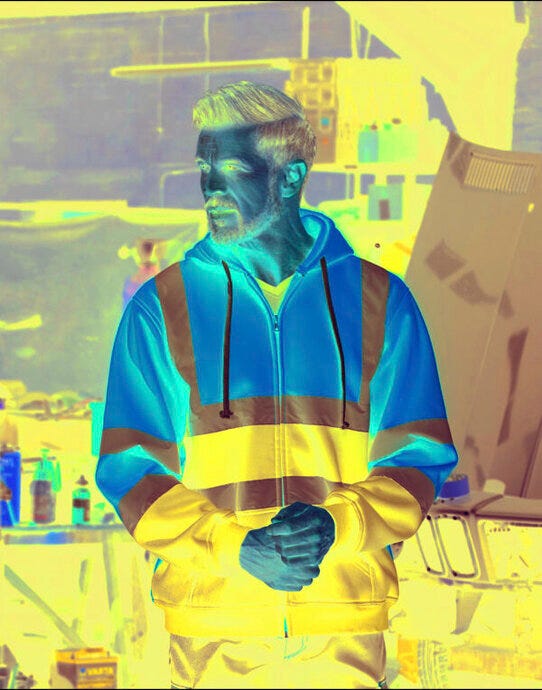 Yoko HVK07 Hi Vis Zipped Hoodie - Hi Vis Orange/Navy