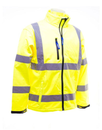 Yoko HVK09 Hi-Vis Softshell Jacket - Hi-Vis Yellow