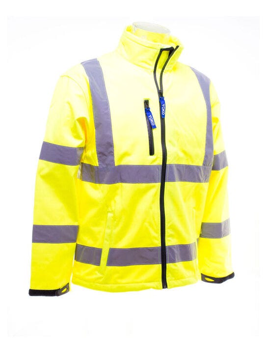 Yoko HVK09 Hi-Vis Softshell Jacket - Hi-Vis Yellow