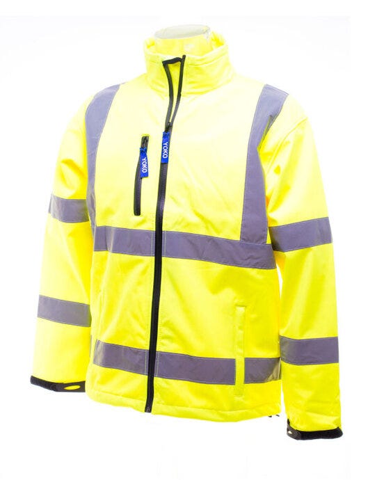 Yoko HVK09 Hi-Vis Softshell Jacket - Hi-Vis Yellow