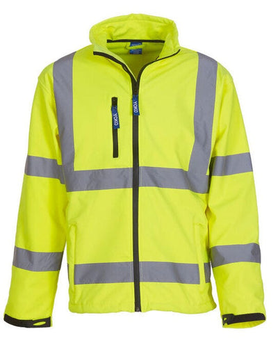 Yoko HVK09 Hi-Vis Softshell Jacket - Hi-Vis Yellow