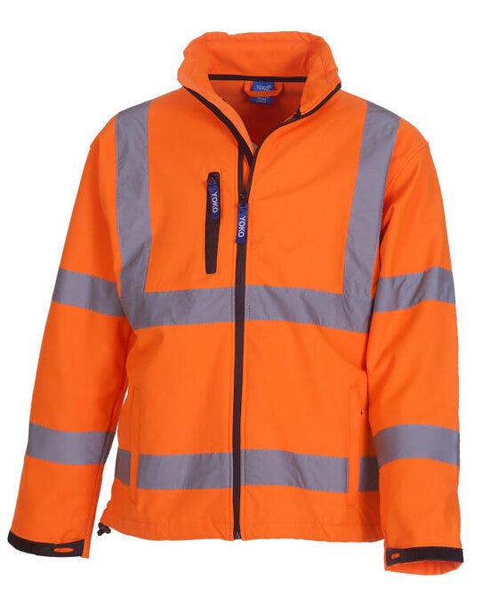 Yoko HVK09 Hi-Vis Softshell Jacket - Hi Vis Orange