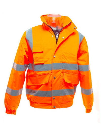 Yoko HVP211 Hi-Vis Bomber Jacket - Hi Vis Orange