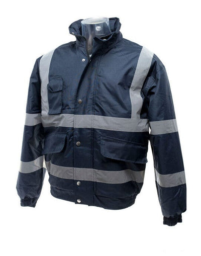 Yoko HVP211 Hi-Vis Bomber Jacket - Navy