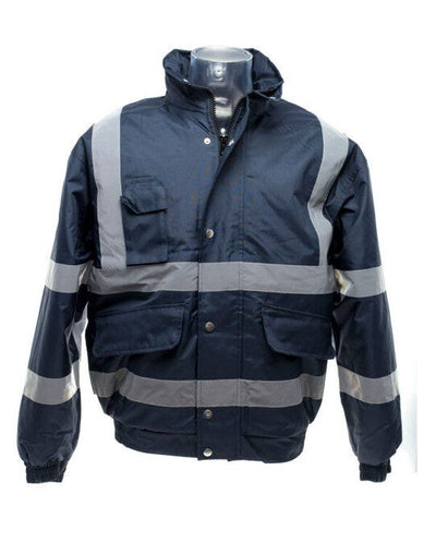Yoko HVP211 Hi-Vis Bomber Jacket - Navy