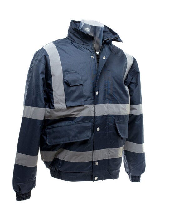 Yoko HVP211 Hi-Vis Bomber Jacket - Navy
