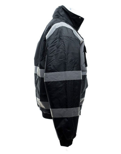 Yoko HVP211 Hi-Vis Bomber Jacket - Black