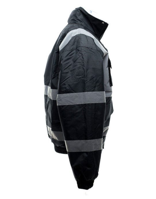 Yoko HVP211 Hi-Vis Bomber Jacket - Black
