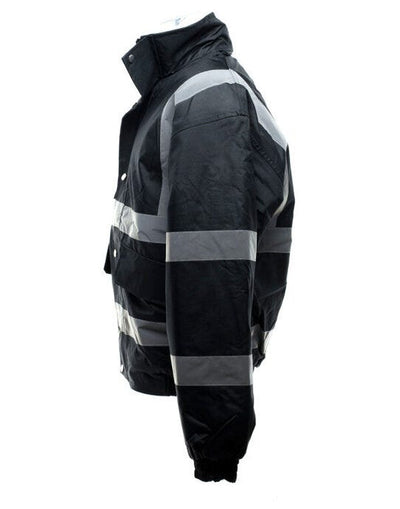 Yoko HVP211 Hi-Vis Bomber Jacket - Black
