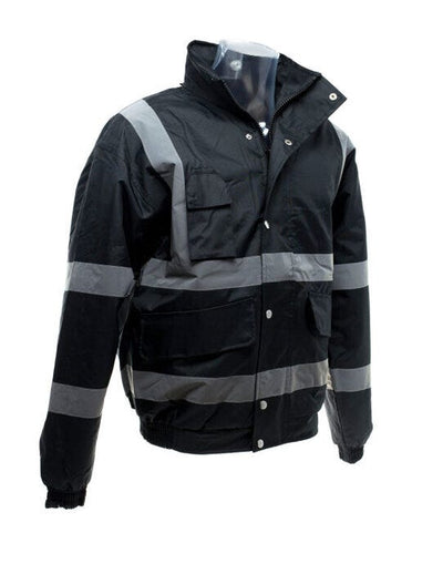 Yoko HVP211 Hi-Vis Bomber Jacket - Black