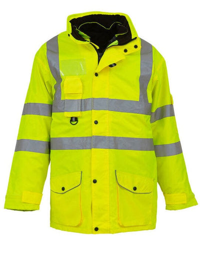 Yoko HVP711 Hi Vis Multi-Function 7-In-1 Jacket - Hi Vis Yellow