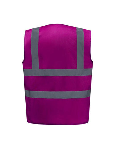 Yoko HVW100EV Enhanced Vis Waistcoat - Raspberry
