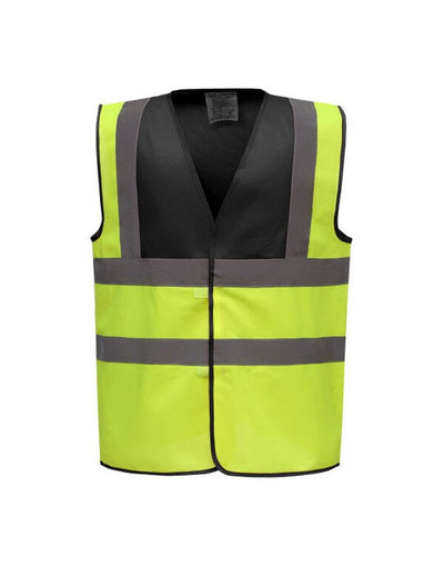 Yoko HVW100TT Two Tone Class 1 Waistcoat - Hi Vis Yellow/Black