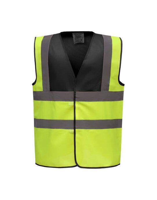 Yoko HVW100TT Two Tone Class 1 Waistcoat - Hi Vis Yellow/Black