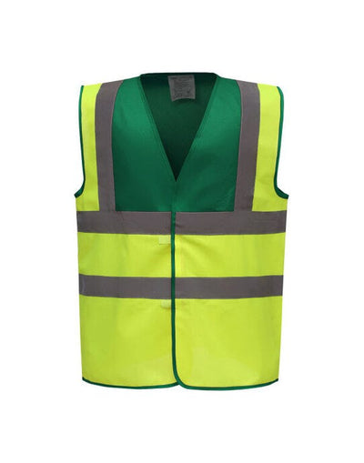 Yoko HVW100TT Two Tone Class 1 Waistcoat - Hi Vis Yellow/Green