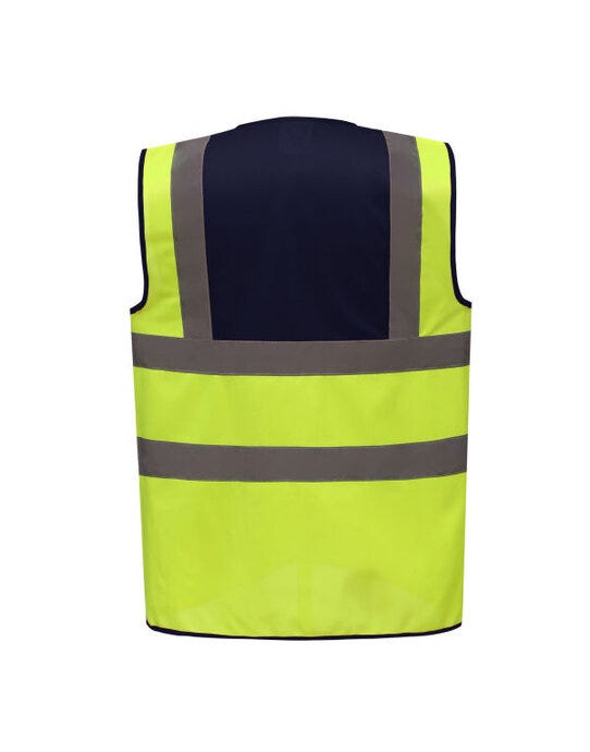 Yoko HVW100TT Two Tone Class 1 Waistcoat - Navy/Hi-Vis Yellow