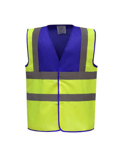 Yoko HVW100TT Two Tone Class 1 Waistcoat - Royal/Hi-Vis Yellow