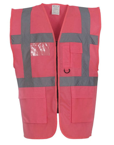 Yoko HVW801 Hi Vis Executive Vest - Pink