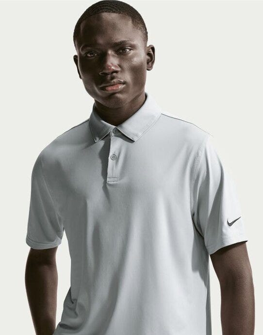 Nike IQ6689 Good Polo Solid SS (OLC) - Wolf Grey/White