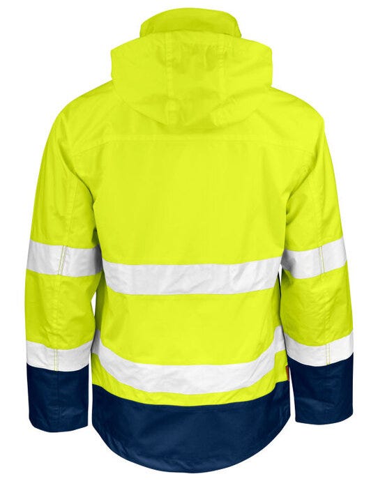 Jobman JM1283 Shell Jacket Hi-Vis - Yellow/Navy