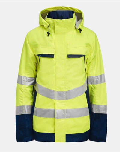 Jobman JM1283 Shell Jacket Hi-Vis - Yellow/Navy