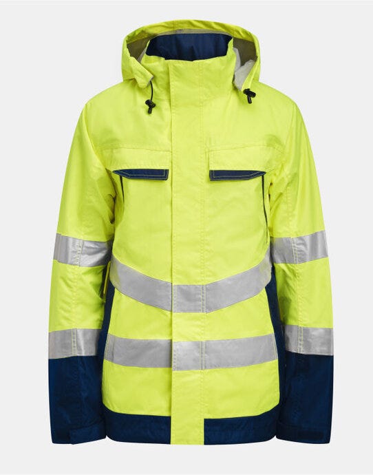 Jobman JM1283 Shell Jacket Hi-Vis - Yellow/Navy