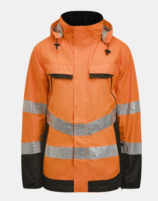 Jobman JM1283 Shell Jacket Hi-Vis - Orange/Black
